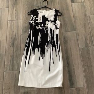 Justyle black and white dress